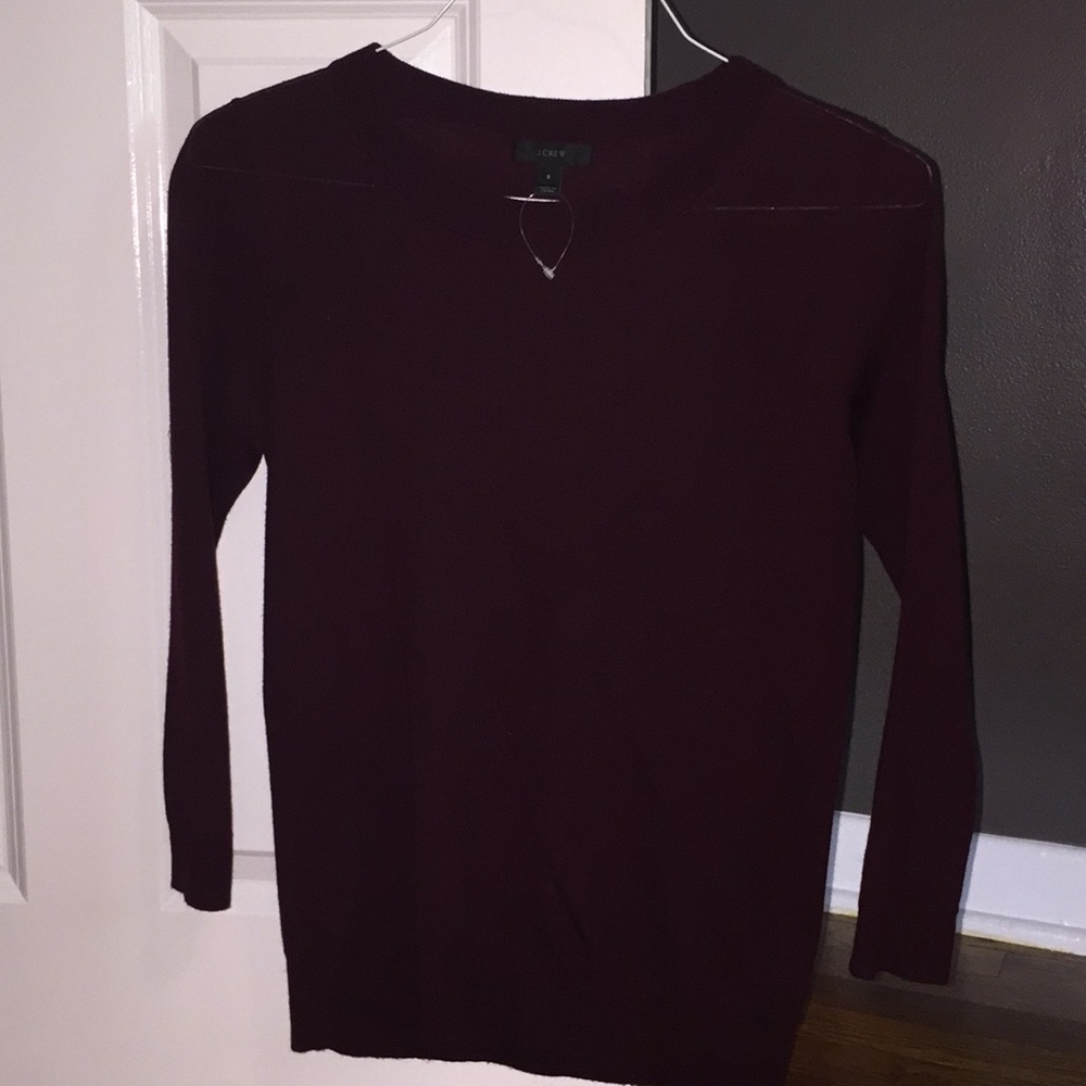 Burgundy J. Crew Tippi Sweater